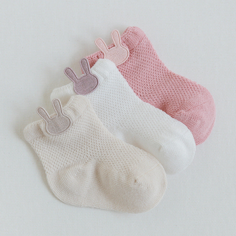 Mesh Newborn Baby Summer Socks (3 Pairs)