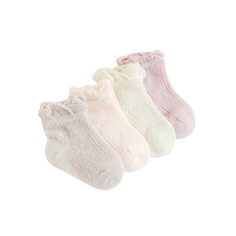 Baby Summer Mesh Cotton Socks (4 Pairs)