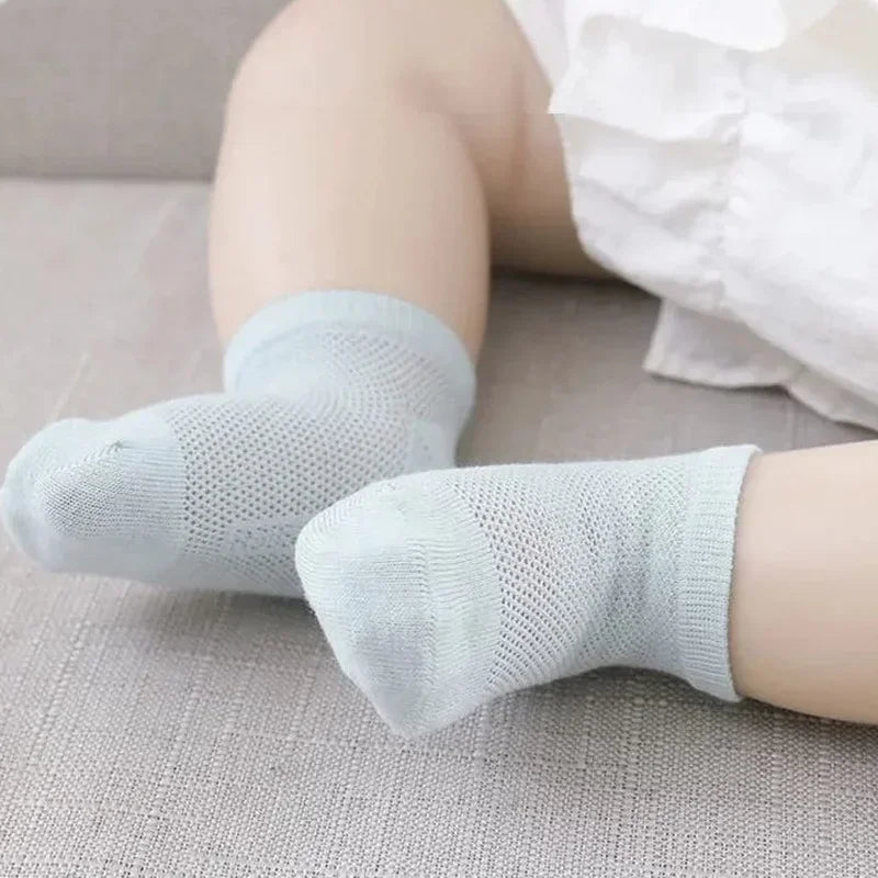 Baby Summer Mesh Cotton Ankle Socks (3 Pairs)