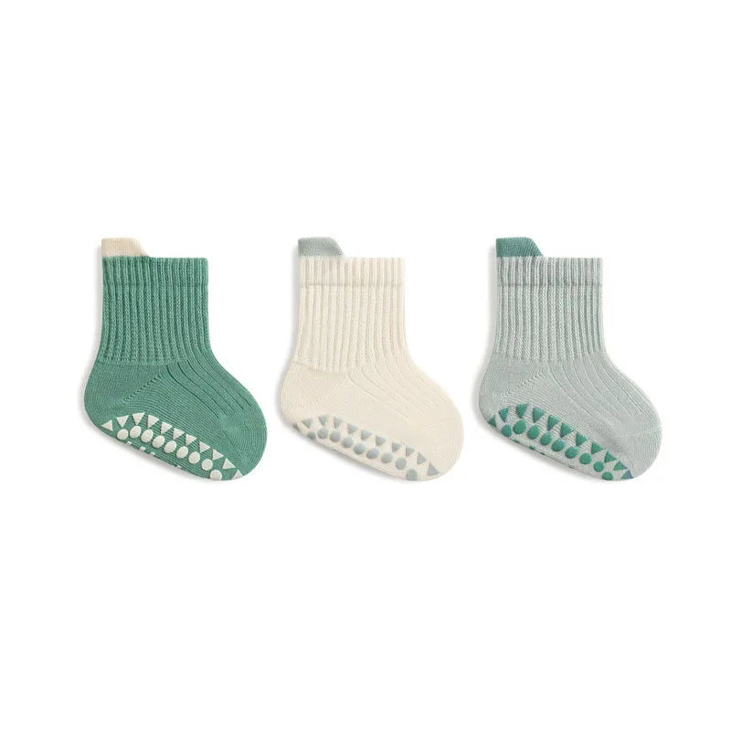 Baby's First Breathable Grip Socks (3 Pairs)