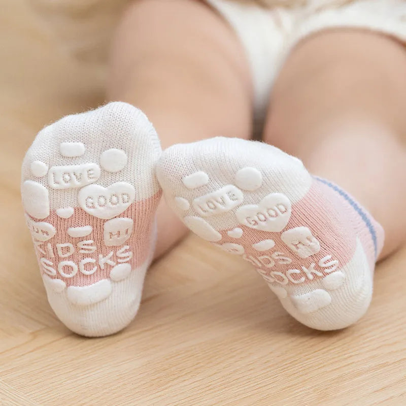 Baby & Toddler's Casual Cotton Grip Socks (5 Pairs)