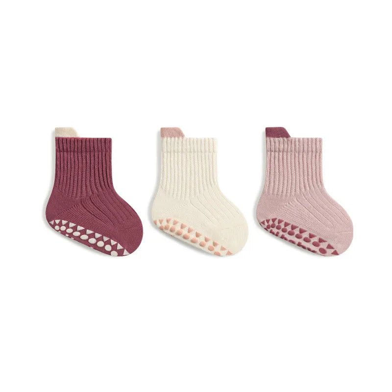 Baby's First Breathable Grip Socks (3 Pairs)