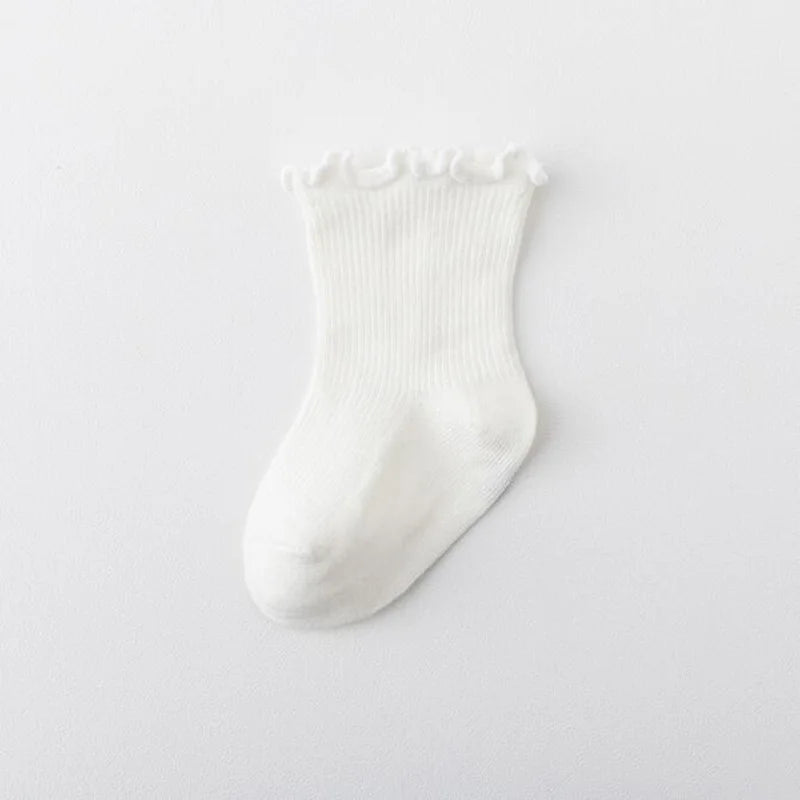 Baby's Muted Color Cotton Socks (3 Pairs)