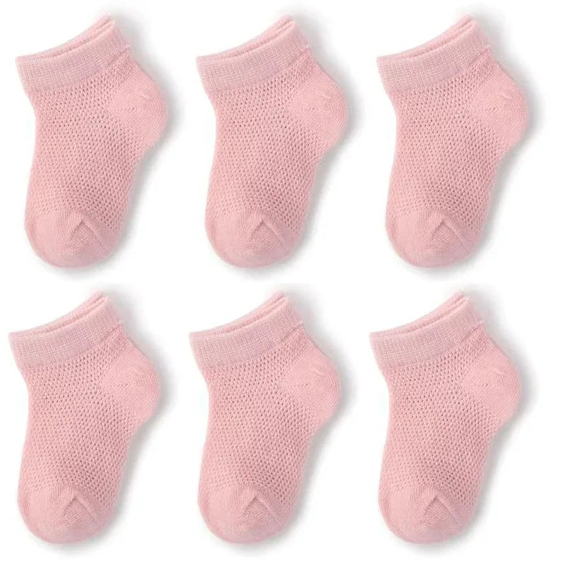 Baby Summer Mesh Cotton Ankle Socks (3 Pairs)