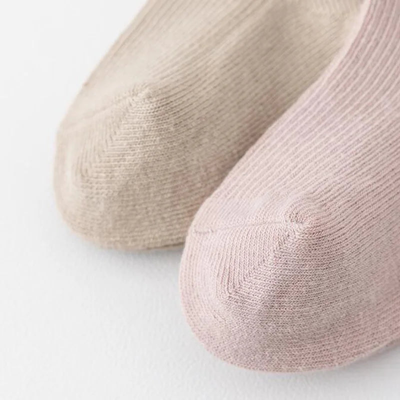 Baby's Muted Color Cotton Socks (3 Pairs)