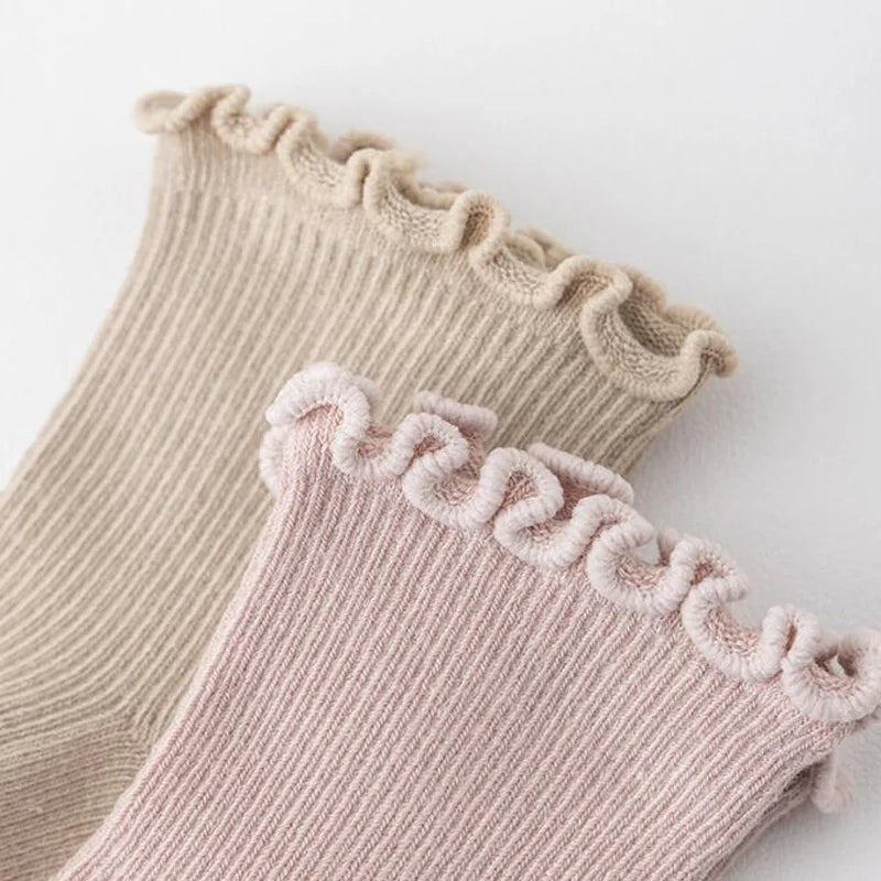 Baby's Muted Color Cotton Socks (3 Pairs)