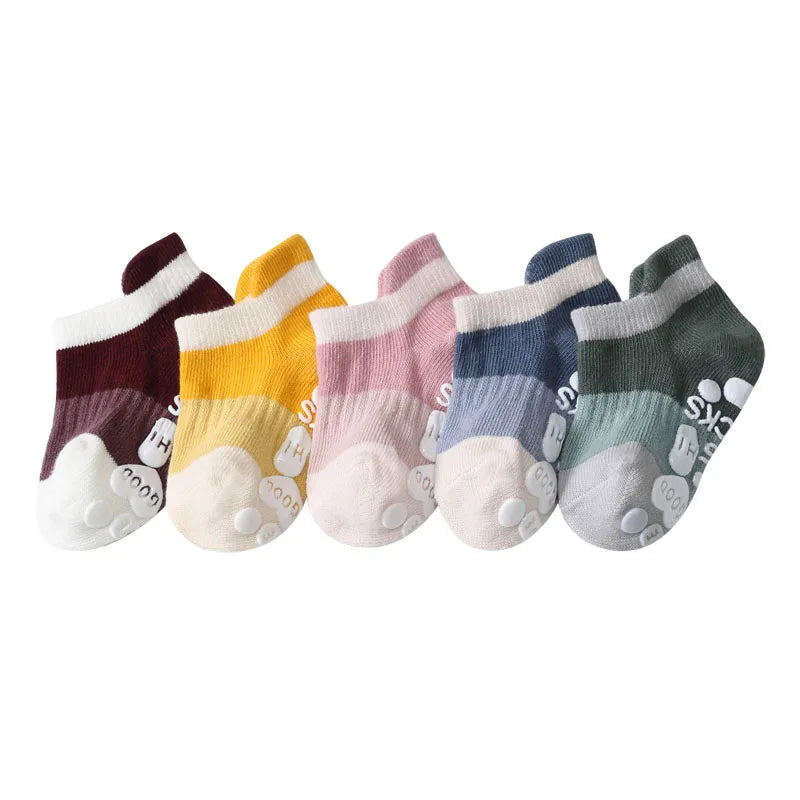 Baby & Toddler's Casual Cotton Grip Socks (5 Pairs)