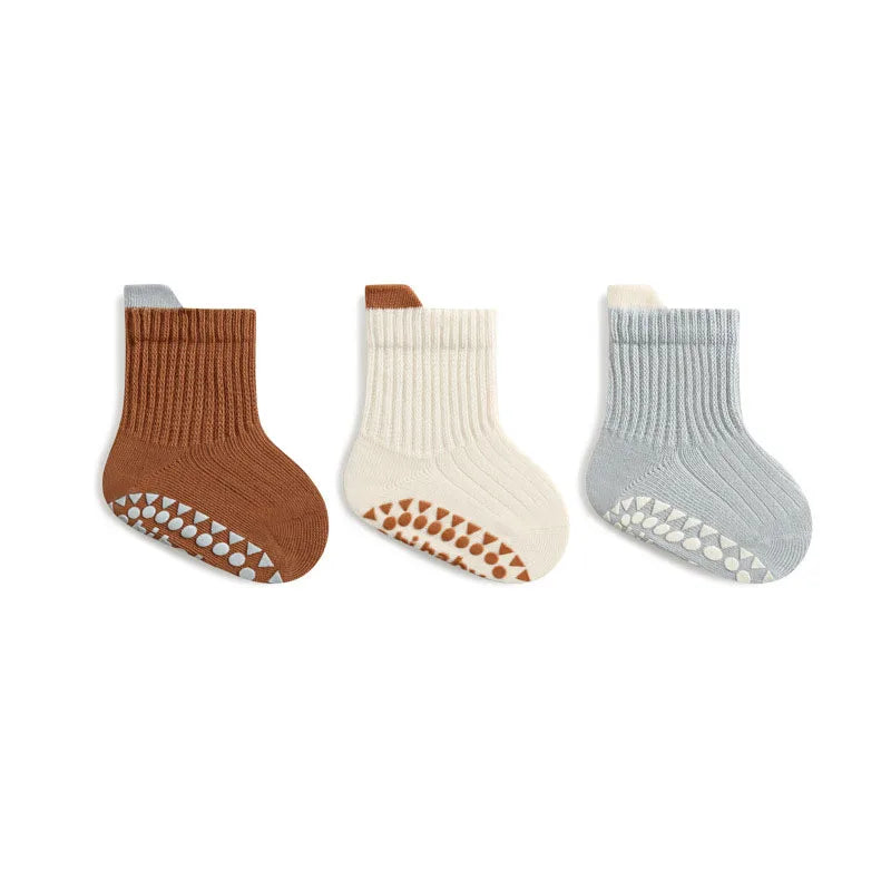 Baby's First Breathable Grip Socks (3 Pairs)