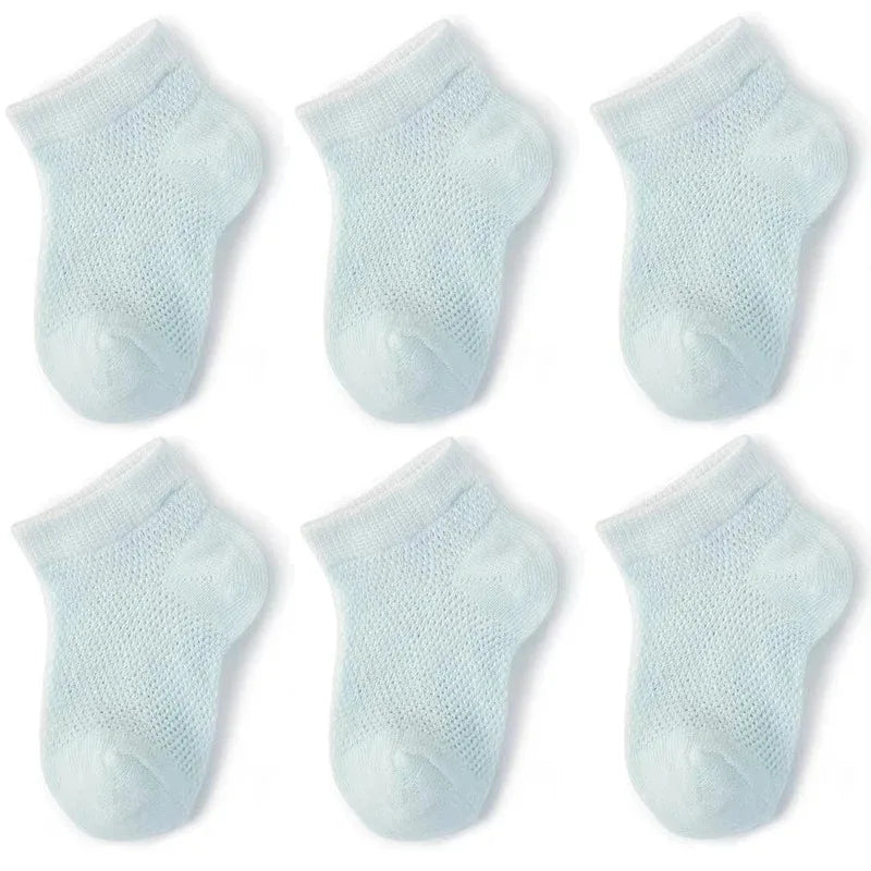Baby Summer Mesh Cotton Ankle Socks (3 Pairs)
