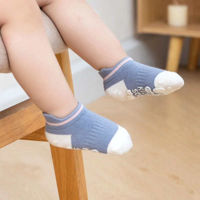 Baby & Toddler's Casual Cotton Grip Socks (5 Pairs)