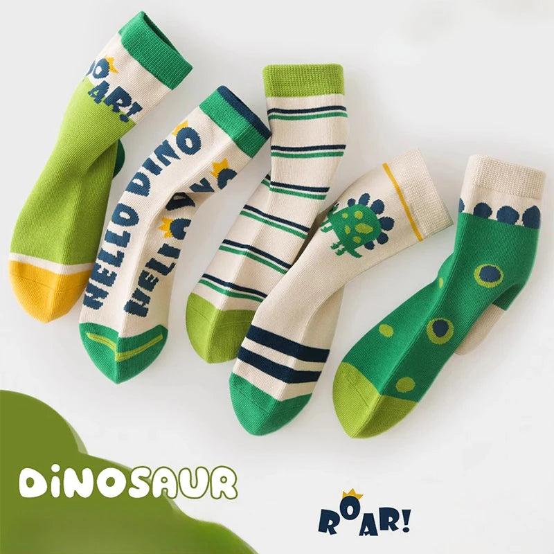 Baby & Kids Colorful Crew Socks (5 Pairs)