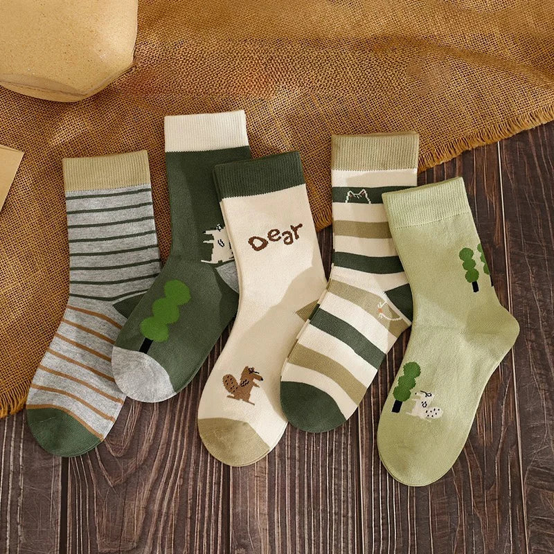 Baby & Kids Colorful Crew Socks (5 Pairs)
