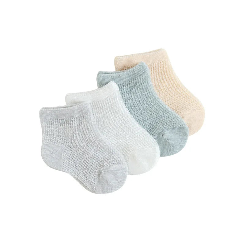 Baby Summer Mesh Cotton Socks (4 Pairs)