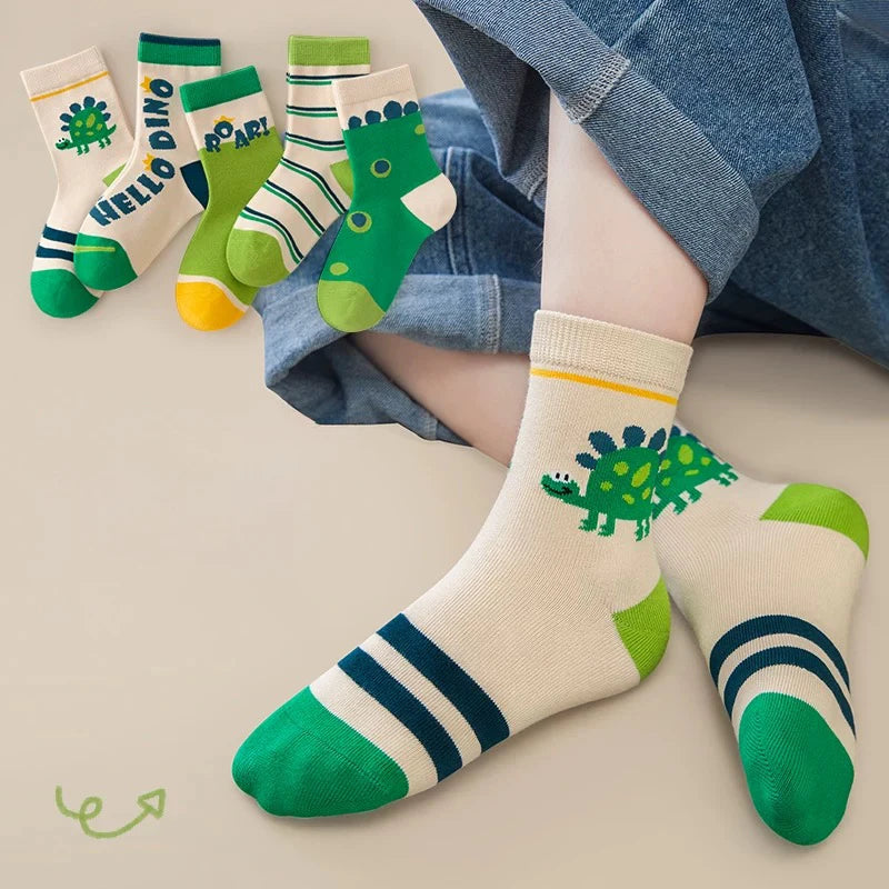 Baby & Kids Colorful Crew Socks (5 Pairs)