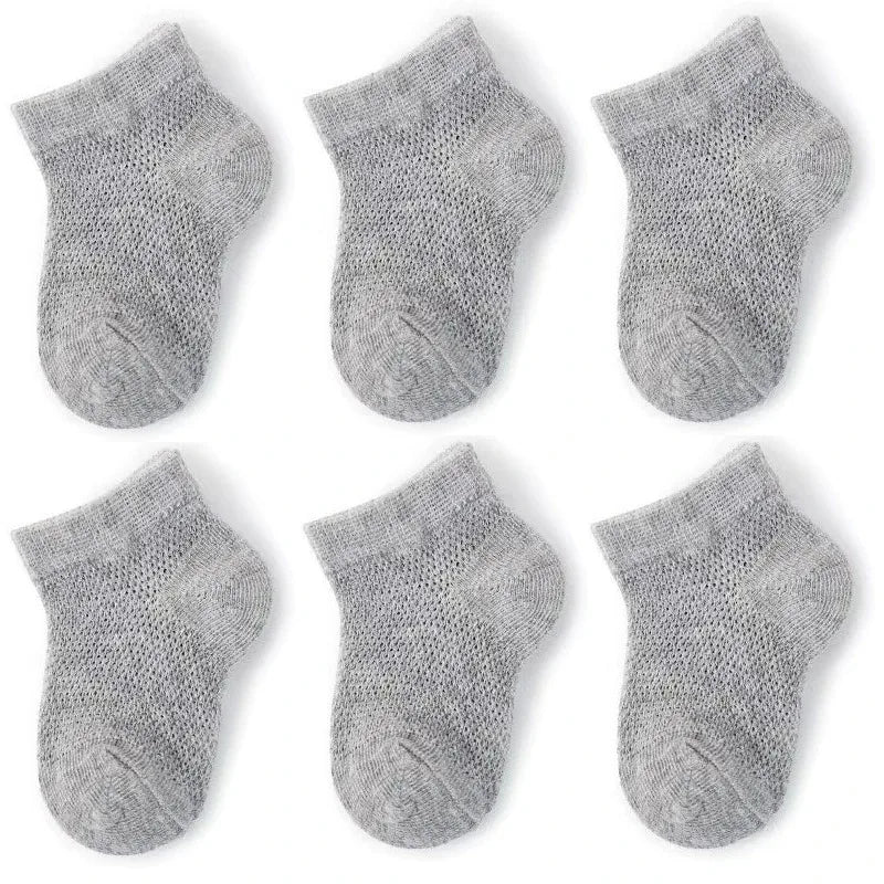 Baby Summer Mesh Cotton Ankle Socks (3 Pairs)