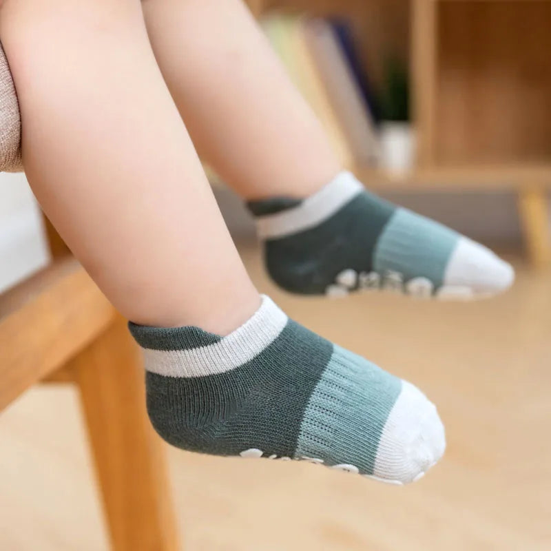 Baby & Toddler's Casual Cotton Grip Socks (5 Pairs)