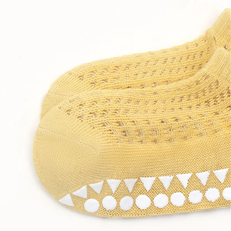 Baby Summer Mesh Cotton Grip Socks (4 Pairs)