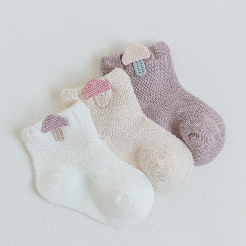 Mesh Newborn Baby Summer Socks (3 Pairs)
