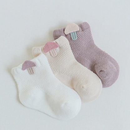 Mesh Newborn Baby Summer Socks (3 Pairs)