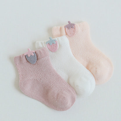 Mesh Newborn Baby Summer Socks (3 Pairs)