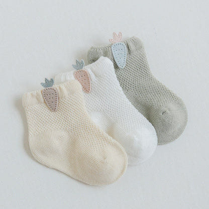 Mesh Newborn Baby Summer Socks (3 Pairs)