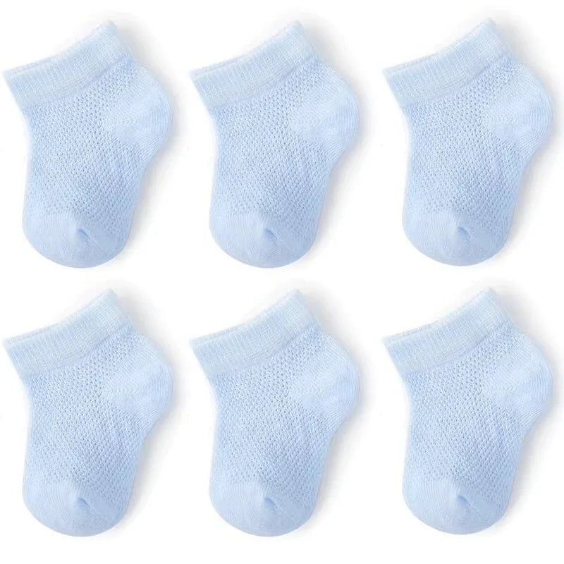 Baby Summer Mesh Cotton Ankle Socks (3 Pairs)