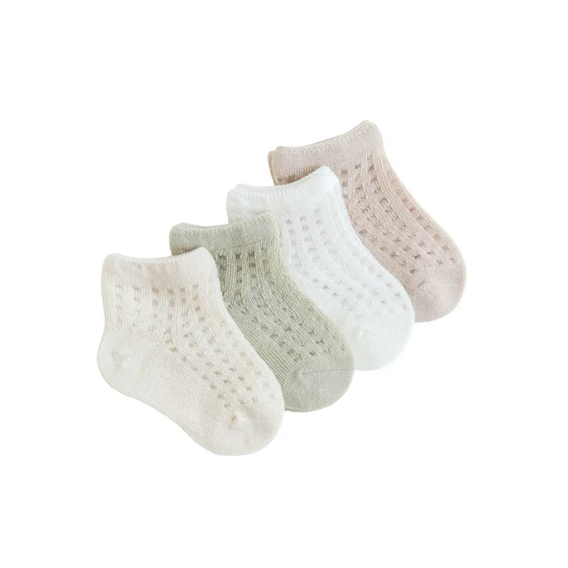 Baby Summer Mesh Cotton Socks (4 Pairs)