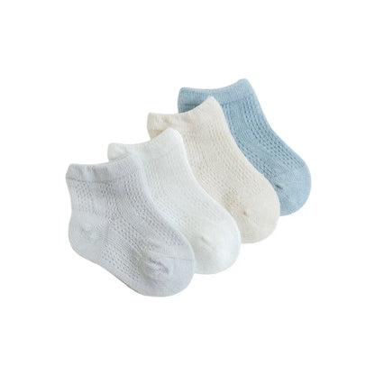 Baby Summer Mesh Cotton Socks (4 Pairs)