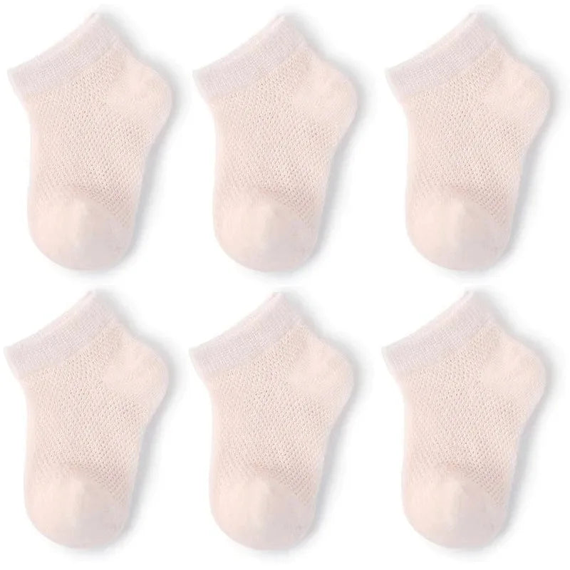 Baby Summer Mesh Cotton Ankle Socks (3 Pairs)