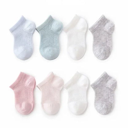 Baby Summer Mesh Cotton Ankle Socks (3 Pairs)