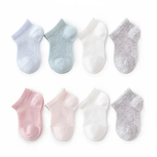 Baby Summer Mesh Cotton Ankle Socks (3 Pairs)